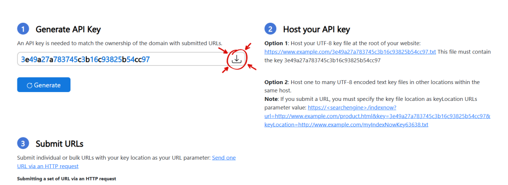 Easy Submit IndexNow URL's Using Python (7-Step-Guide) 2 indexnow api key