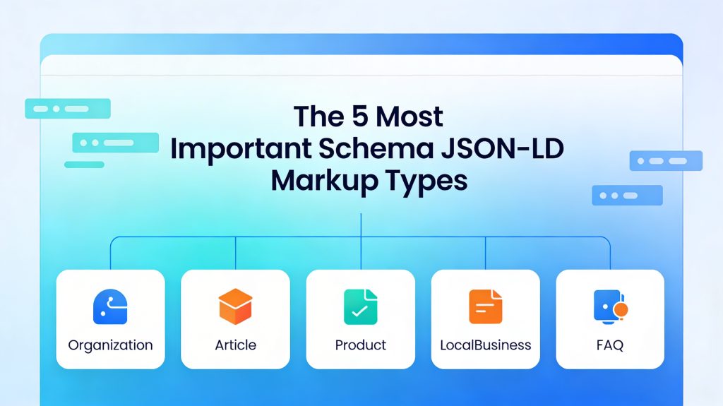 Easy Schema JSON-LD Markup Guide - Add Schema in 2026 3 schema json-ld markup types