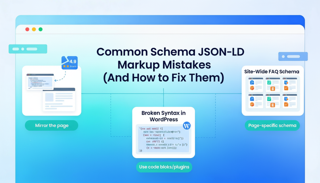 Easy Schema JSON-LD Markup Guide - Add Schema in 2026 5 schema json-ld markup common issues